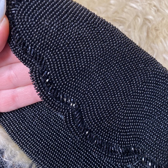 Vintage clutch purse Goldco glass beaded black 1940’s 1950’s - Picture 8 of 10